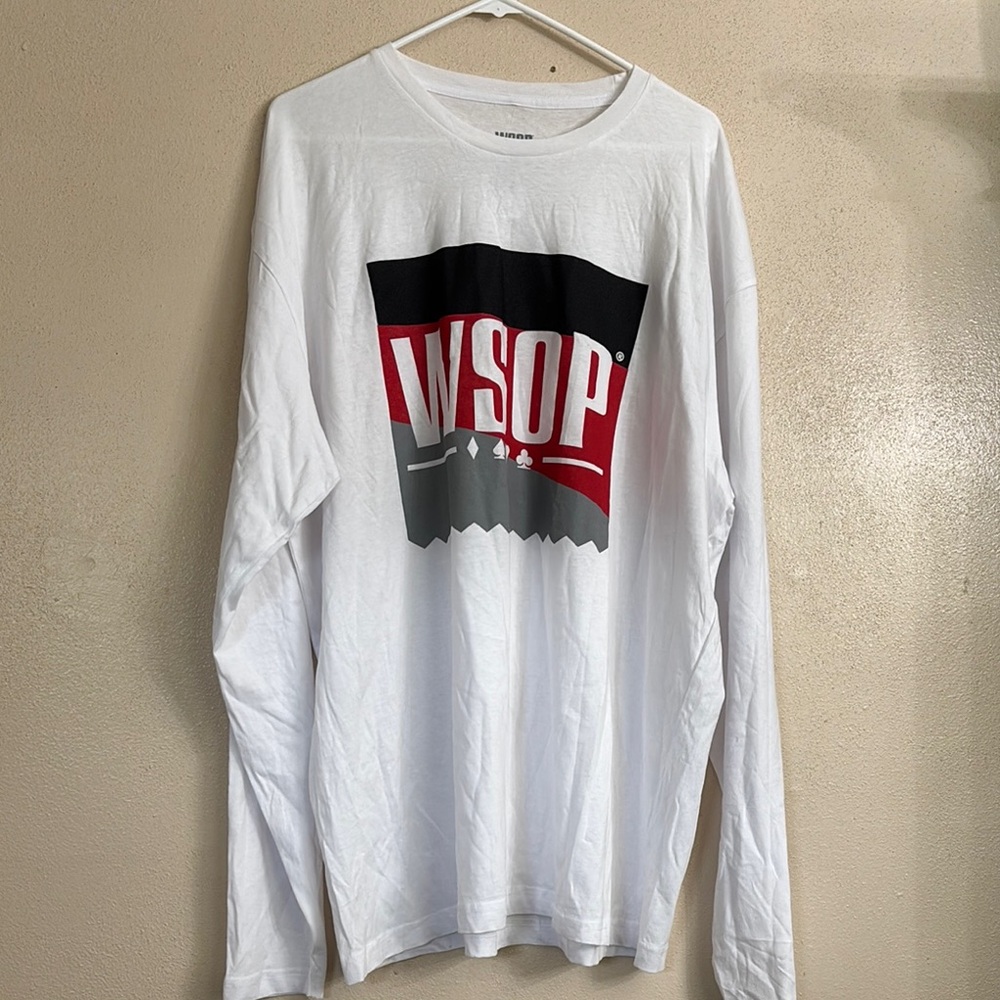 WSOP White Long Sleeve Tee